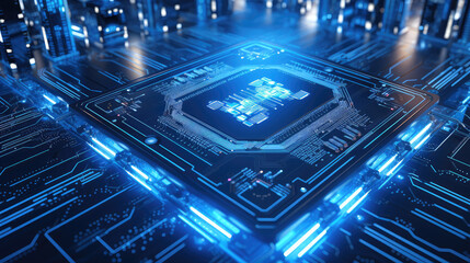 Next-Gen Quantum Processor Technology Concept