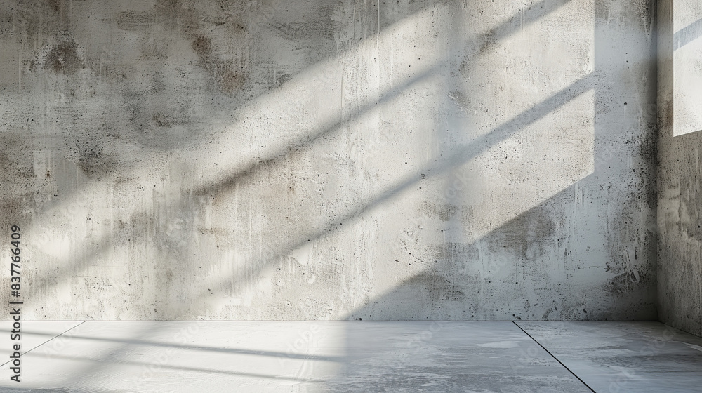 Poster Realistic blurred shadows on wall paper texture. Ideal for product presentation or design projects.