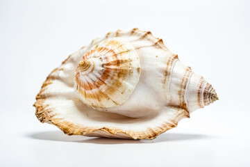 Seashell on White Background