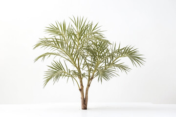 Fototapeta premium Small palm tree on a white background