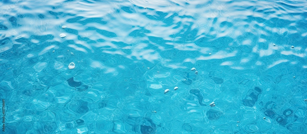 Poster Texture of transparent seawater with copy space image.