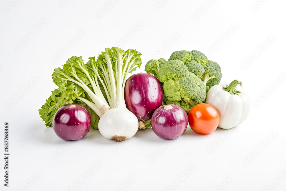 Wall mural Fresh Vegetables on White Background - Wall murals