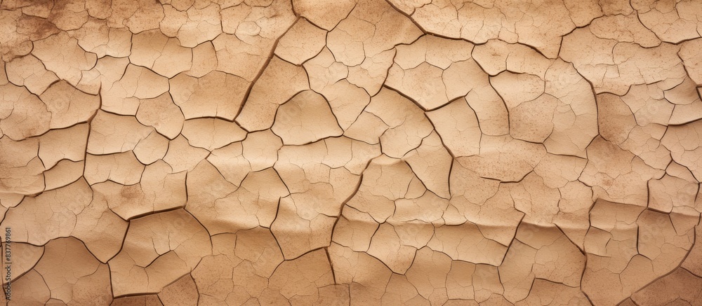 Poster the parched earth showing cracks with space for text or graphics in the image.