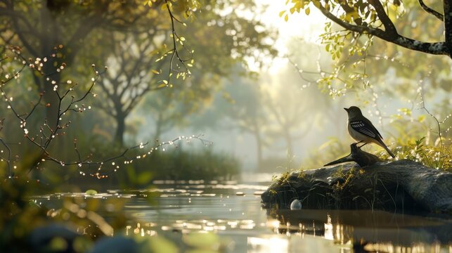 rustle of leaves and chirp of birds tells a story of harmony and balance