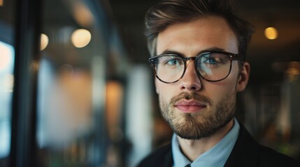 Obraz premium young freelance handsome businessman