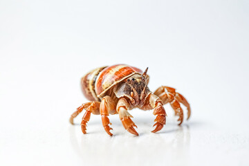 Hermit Crab on White Background