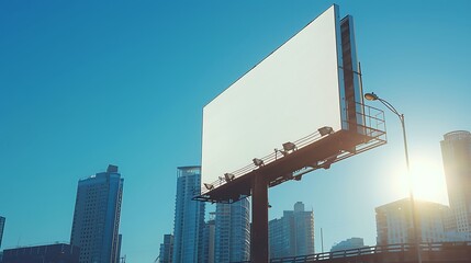 empty white billboard for logo, ad, banners and other presentations
