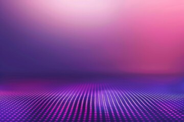 Abstract digital art background with a gradient of pink and purple hues, featuring a dotted pattern fading into the distance.