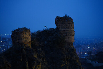 Narikala Hill at night, Tbilisi, Georgia