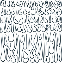 Imitation of moisture condensation. An accumulation of droplets flowing or spreading over the surface.