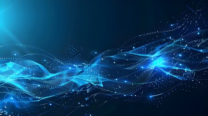 Abstract vector blue technology concept. background illustration 