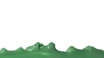 Melted Wall of Wax with Jade colors pattern on a white background