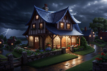 Fototapeta premium castle in the woods