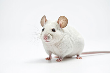 White mouse on a white background
