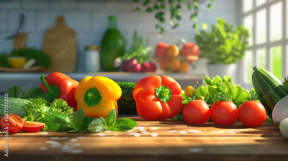 Wall mural food sketchup realistic