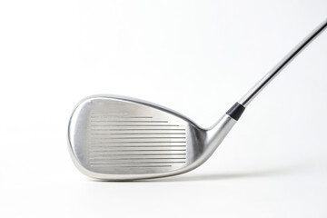 Silver Golf Club Head Isolated on White Background