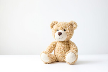 Obraz premium Cute teddy bear on white background