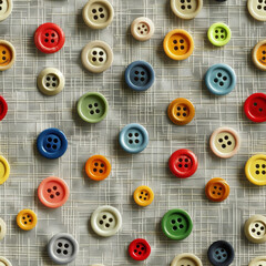 Fototapeta premium Vibrant 3D Button Collection on Textured Surface