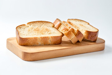 Slices of Toasted Bread on Cutting Board