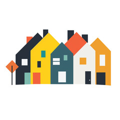 Fototapeta premium Building, clip art style, images for creating graphic works.