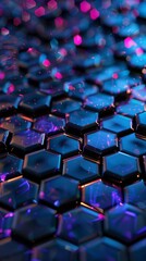 Fototapeta premium Digital hexagon abstract background