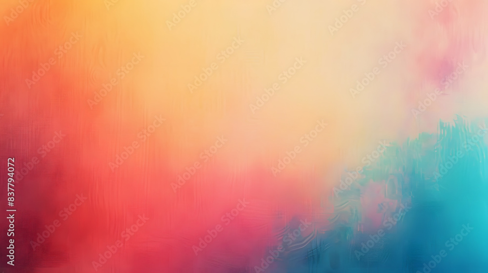 Aufkleber abstract warm pastel blurred grainy gradient background texture colorful digital grain noise effect 