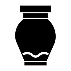 decorative flower pot glyph icon style