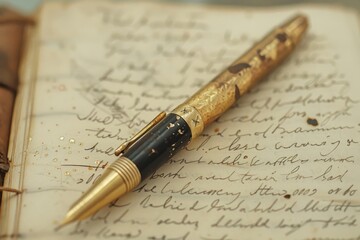 Written notes with pen on paper