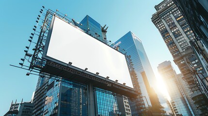 Fototapeta premium empty white billboard for logo, ad, banners and other presentations