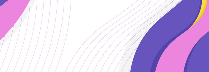 Purple pink abstract background banner. wave line shape. Dynamic Banner Design. for companies, posters, flayers, covers