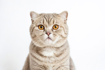 Close-up of a Cute Cat with Orange Eyes