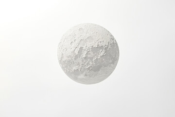 Naklejka premium White Moon on White Background
