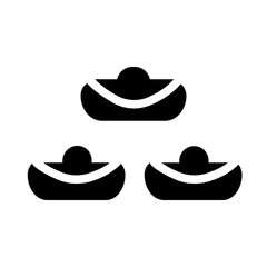 ancient Chinese currency solid icon style