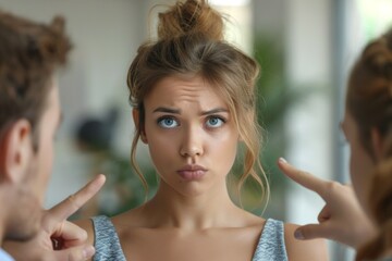 Woman gazing at mirror