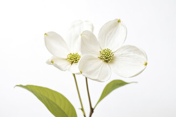 White Dogwood Flower Close-up