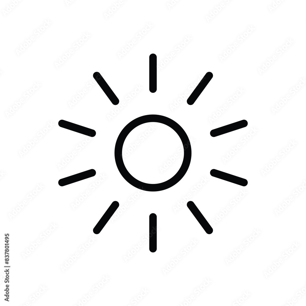 Poster sun vector border icon. weather, sun icon. outline vector elements isolated on white background. web
