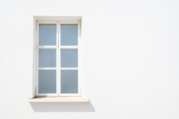 White window on white wall