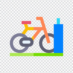 Bike icon vector design. flat vector illustration. Pixel perfect 64 x 64. Vector illustration simple symbol in eps 10