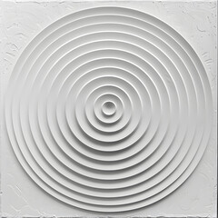 Obraz premium Concentric white circles, radiating from center on white background 