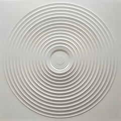 Obraz premium Concentric white circles, radiating from center on white background 