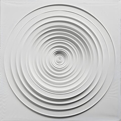 Fototapeta premium Concentric white circles, radiating from center on white background 