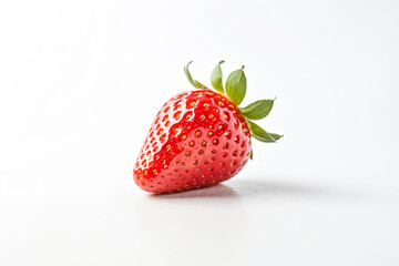 Fresh Red Strawberry Isolated on White Background