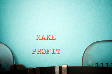 make profit phrase