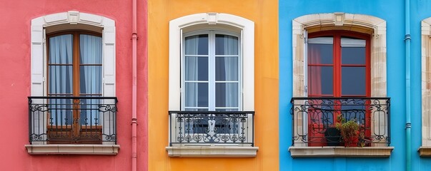 Fototapeta premium Windows of buildings