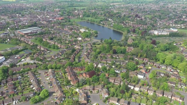 Drone flight over Lichfield, Endland