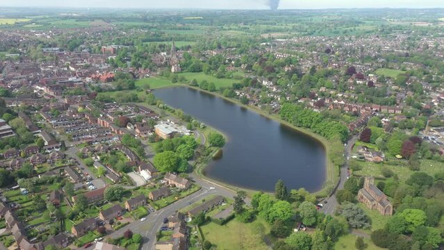 Drone flight over Lichfield, Endland