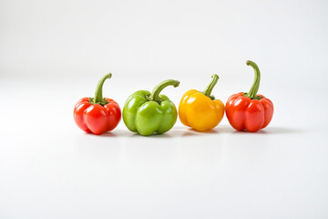 Four Bell Peppers in a Row