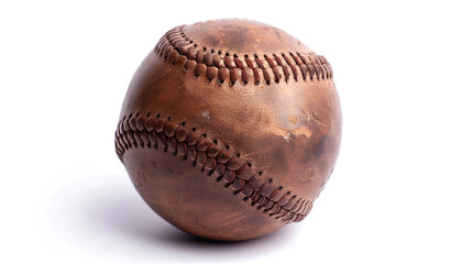 One baseball ball isolated on white. Sport equipment