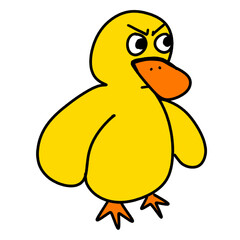 duck cartoon draw icon character