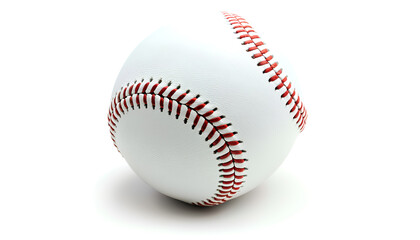 One baseball ball isolated on white. Sport equipment